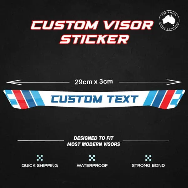 Custom Helmet Visor Stickers