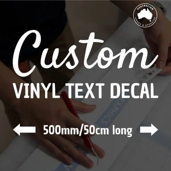 Custom Text Vinyl Decal 50cm