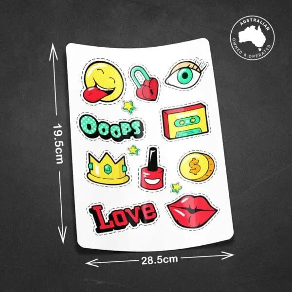 Custom Vinyl Sticker Sheet A4