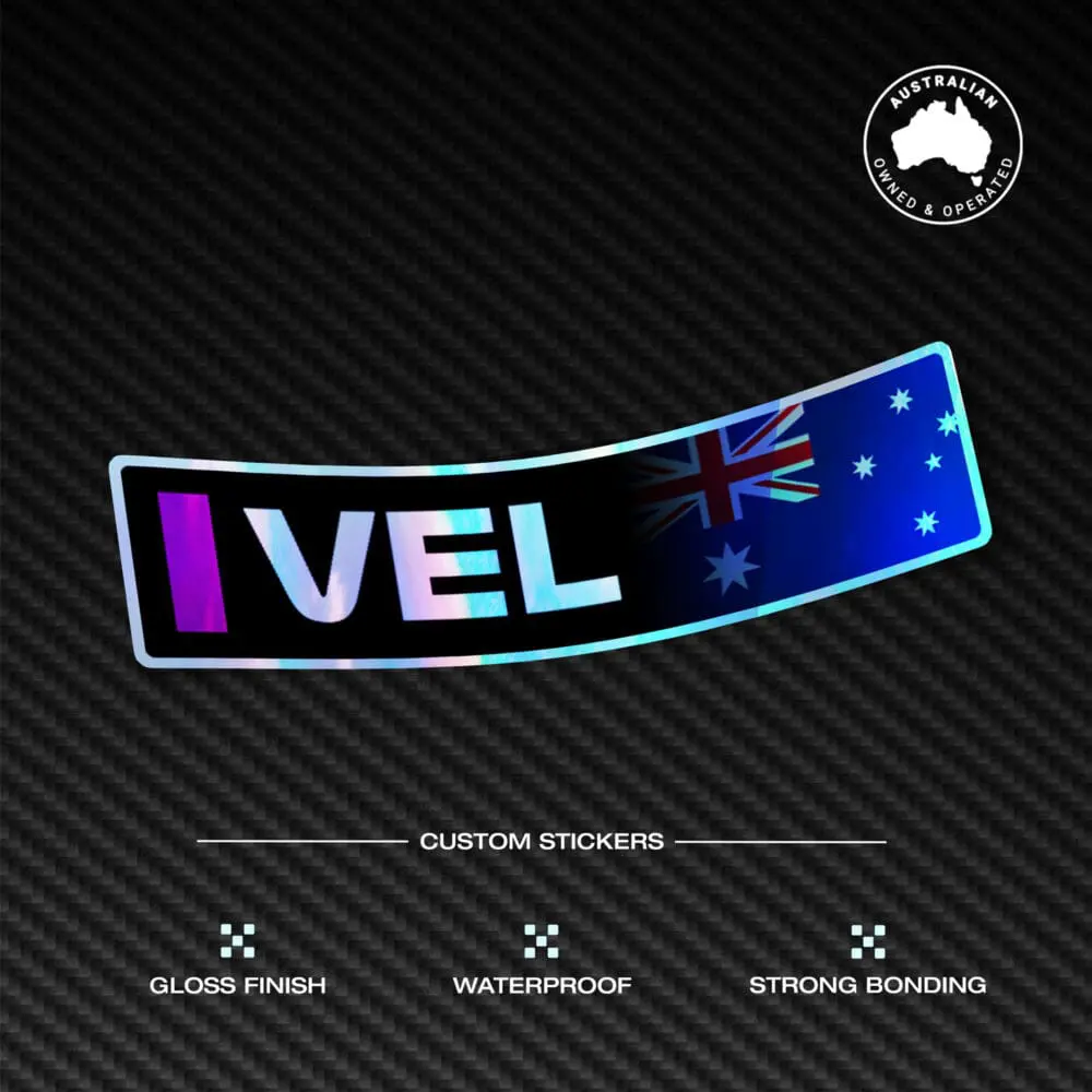 Custom Driver Name Flag Vinyl Stickers Pack x3 - Image 5