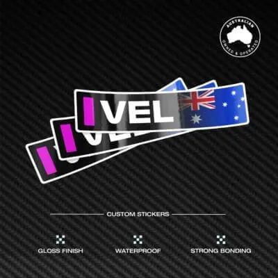 Custom Driver Name Flag Stickers Pack White Racing motorcycle car go kart motocross MX helmet Sim Racing Rig Sticker Name Flag Sticker