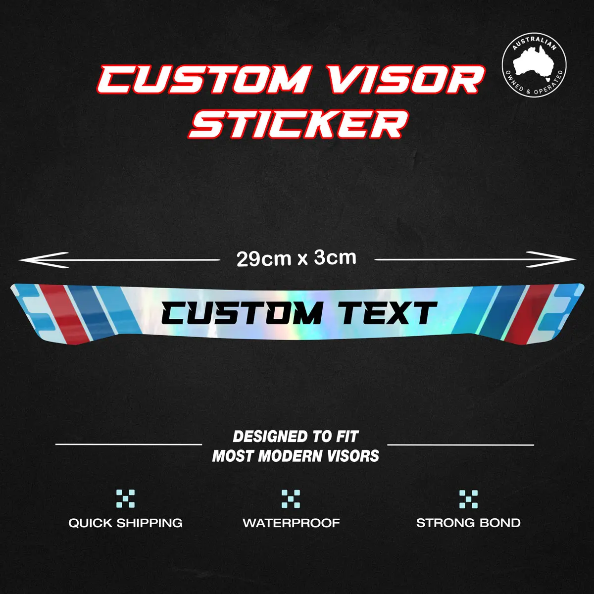 Custom visor sticker D4 - Image 4
