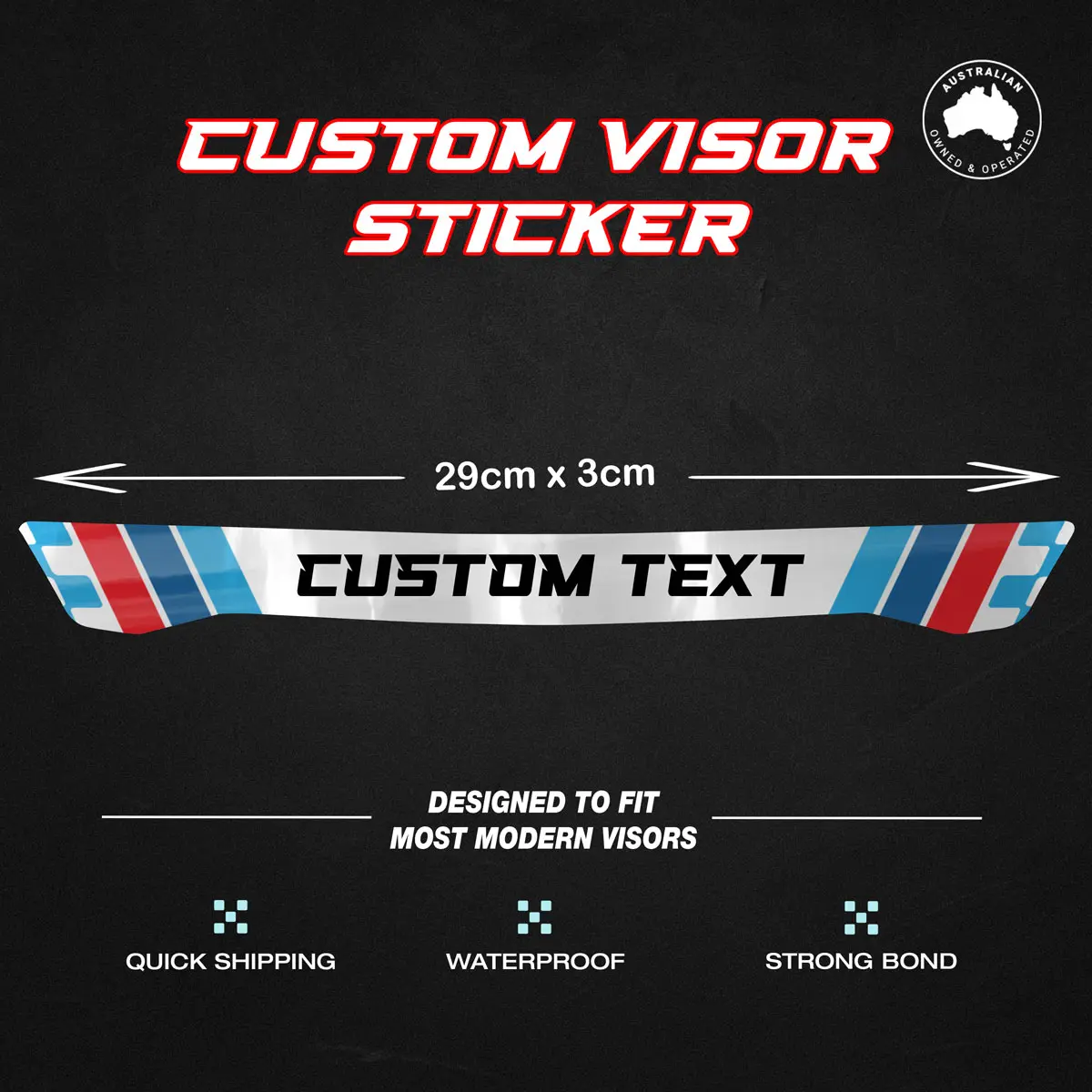 Custom visor sticker D4 - Image 2