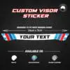 Custom visor sticker