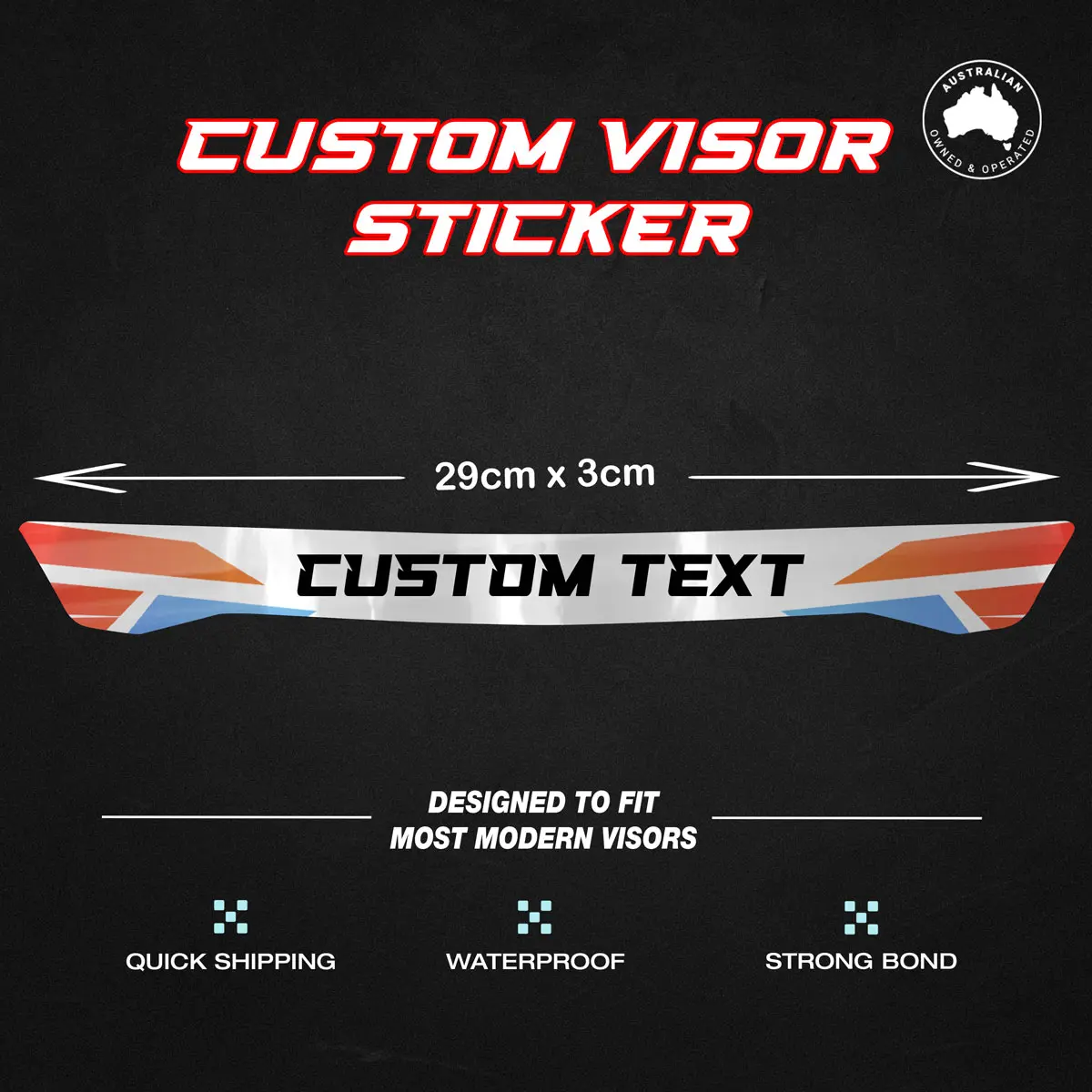 Custom Helmet Visor Sticker - Image 2