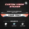 Custom visor sticker