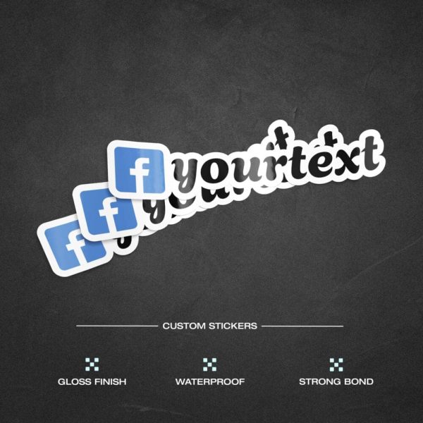 Custom Facebook Vinyl Sticker Pack x3