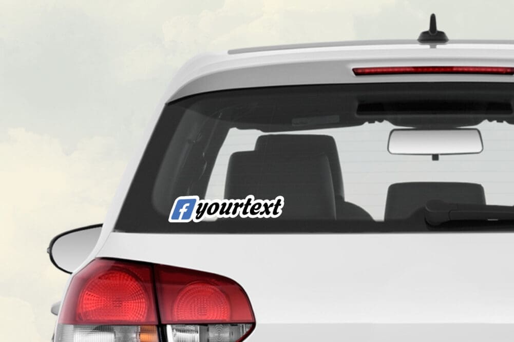 Custom Facebook Vinyl Sticker Pack x3 - Image 3