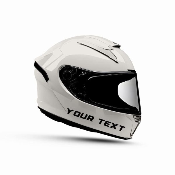 Helmet Custom Text Decal Set Of 2
