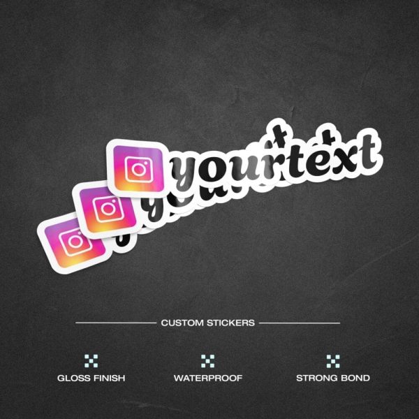 Custom Instagram Vinyl Sticker Pack x3
