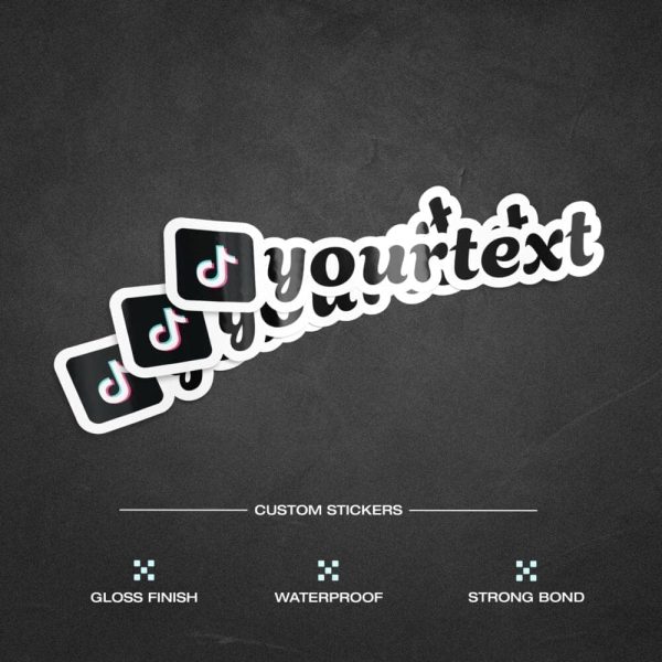 Custom TikTok Vinyl Sticker Set Pack x3