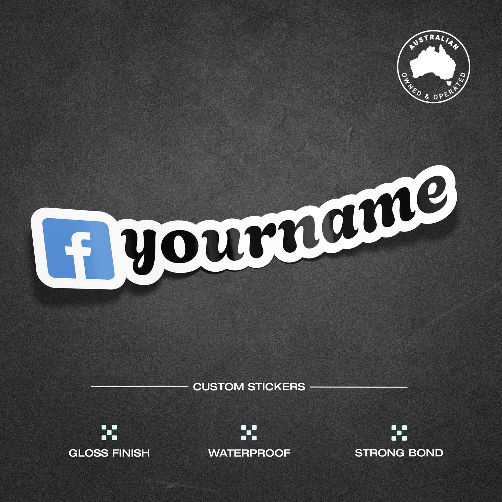 Custom Facebook Vinyl Stickers Pack Sheet x10 - Image 2