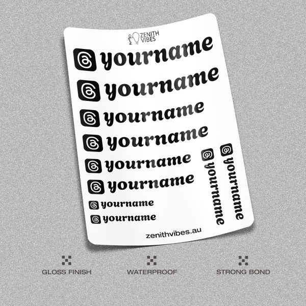 Custom Threads Vinyl Stickers Pack Sheet x10