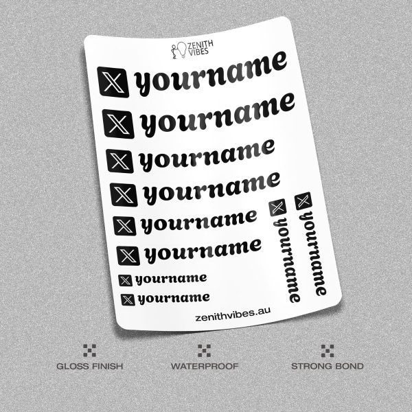 Custom X Twitter Stickers Pack Sheet x10