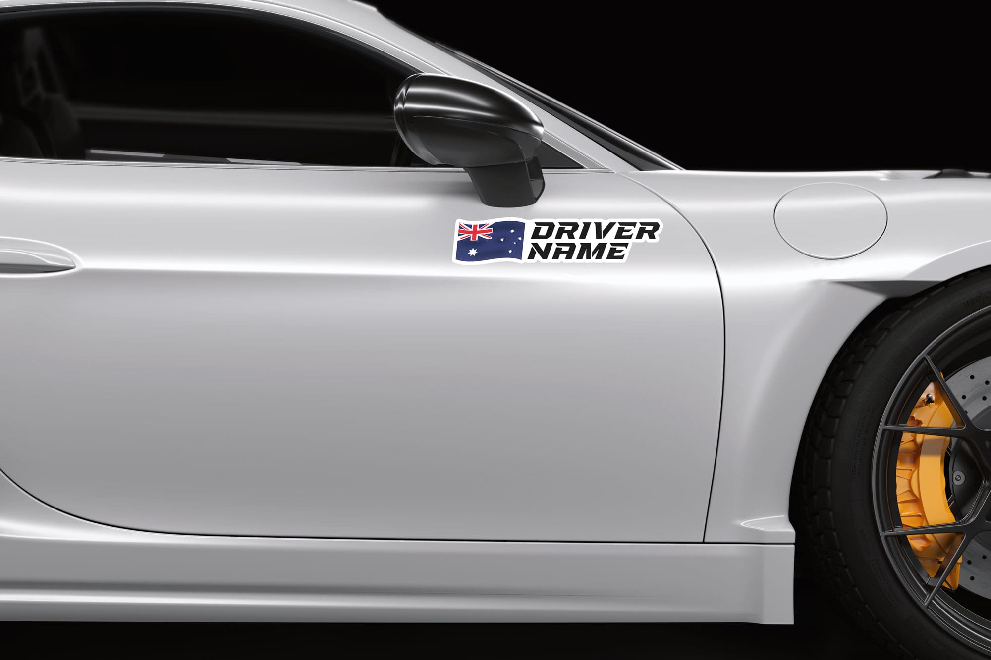 Custom Driver Name Flag Vinyl Stickers Pack x2 - Image 9