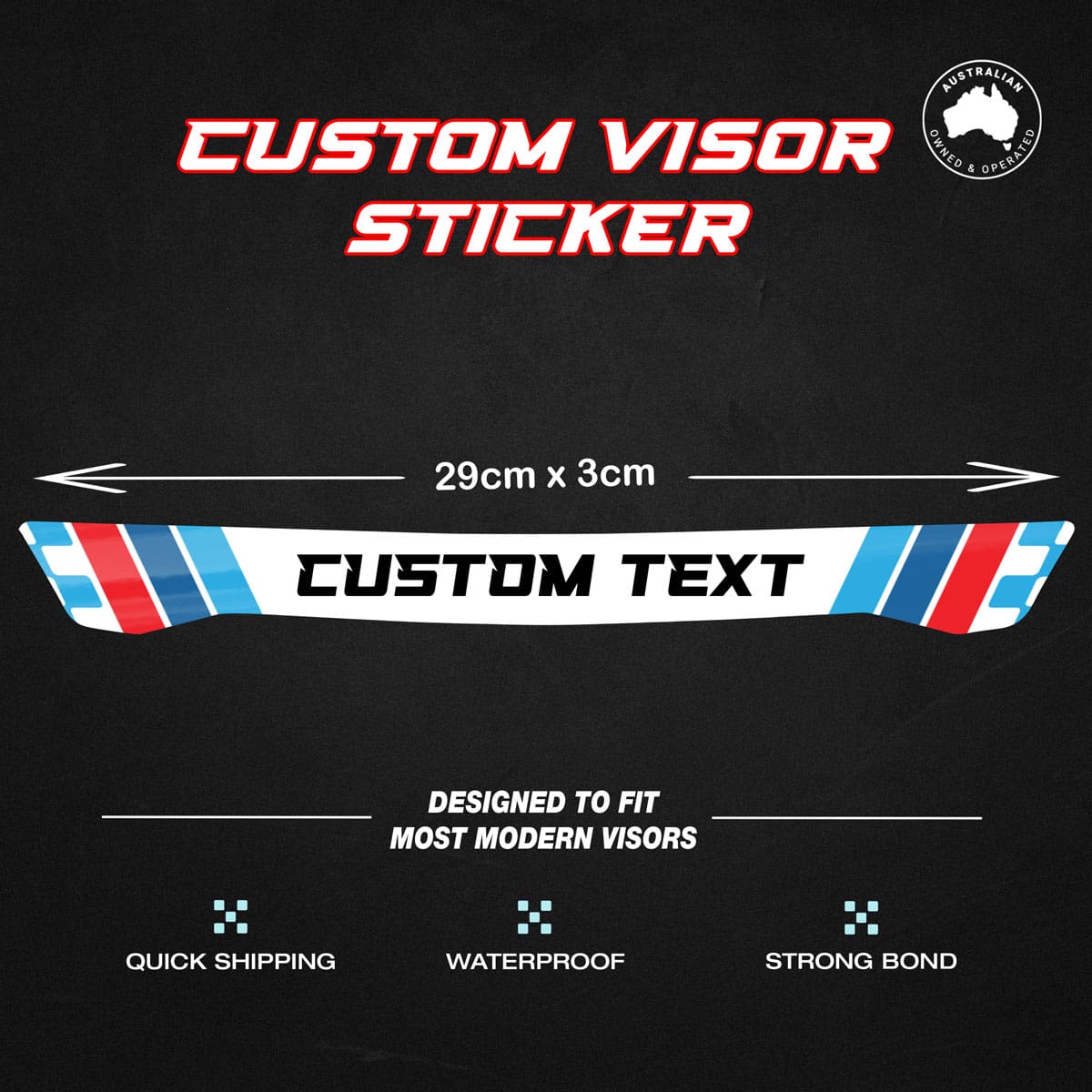 Custom visor sticker D4 - Image 6