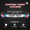 Custom visor sticker