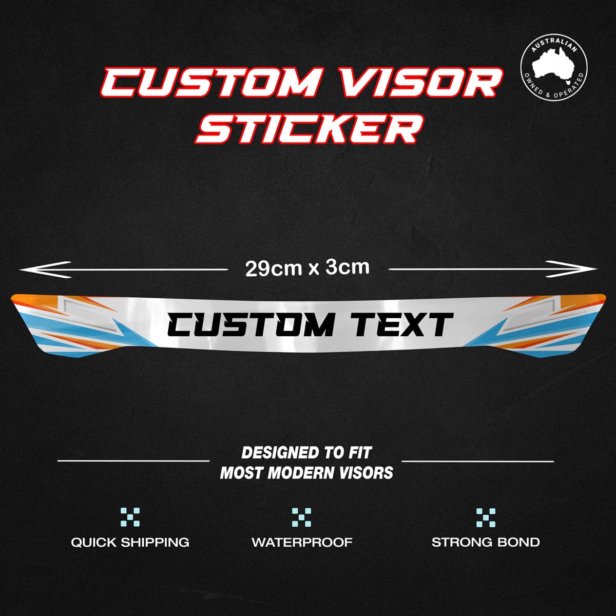 Custom Helmet Visor Sticker - Image 2