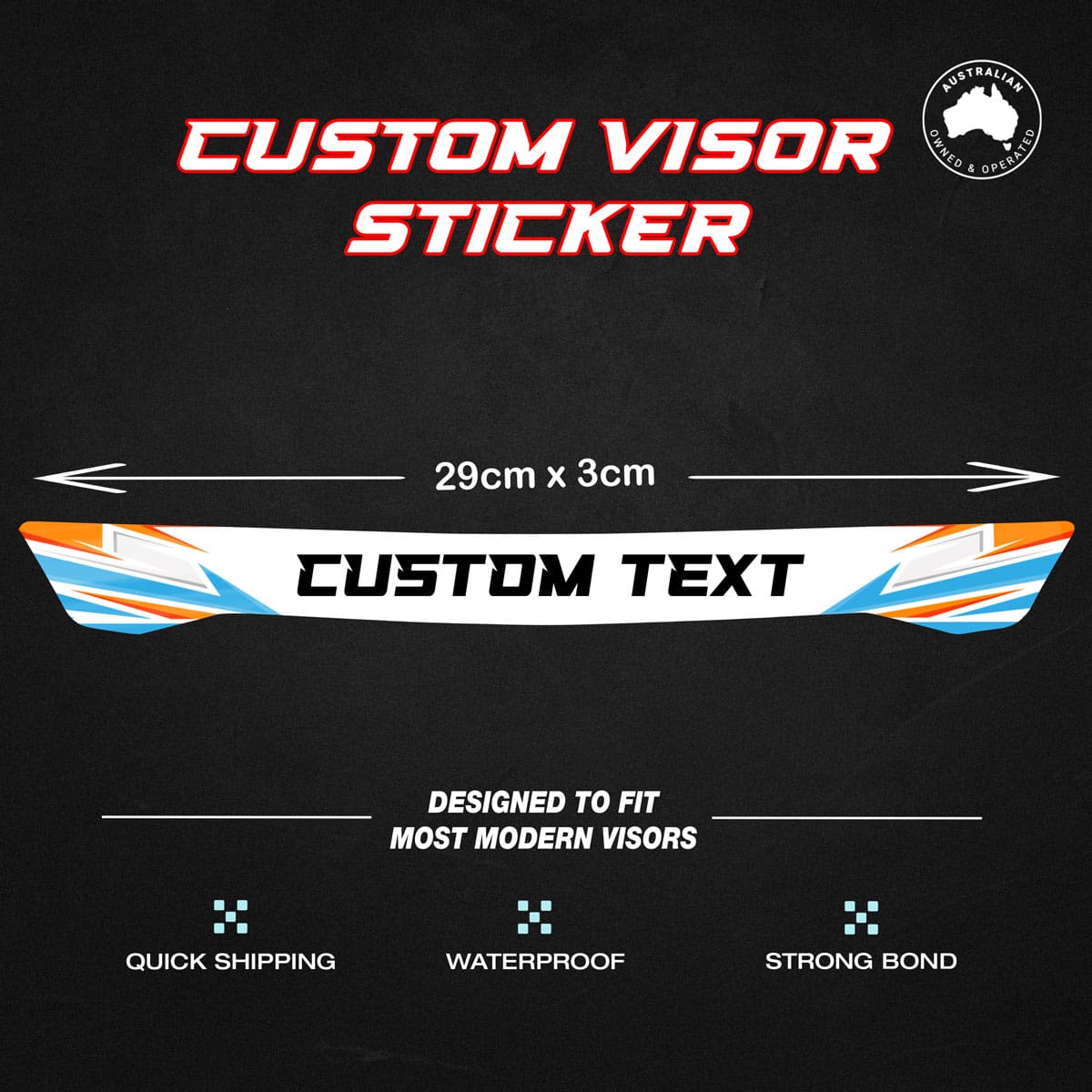 Custom Helmet Visor Sticker - Image 6