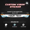 Custom visor sticker