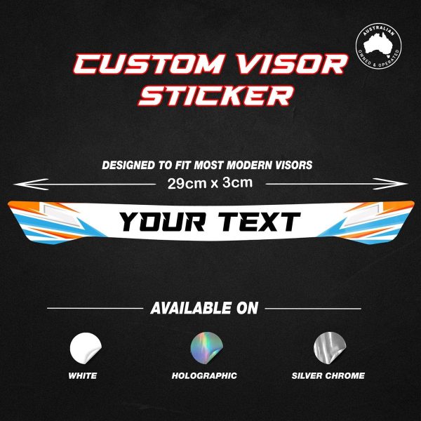 Custom visor sticker