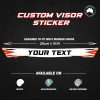 Custom visor sticker