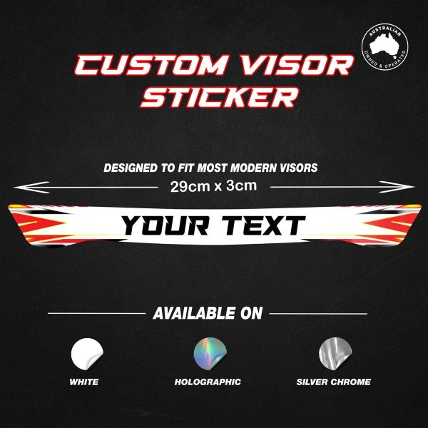 Custom visor sticker