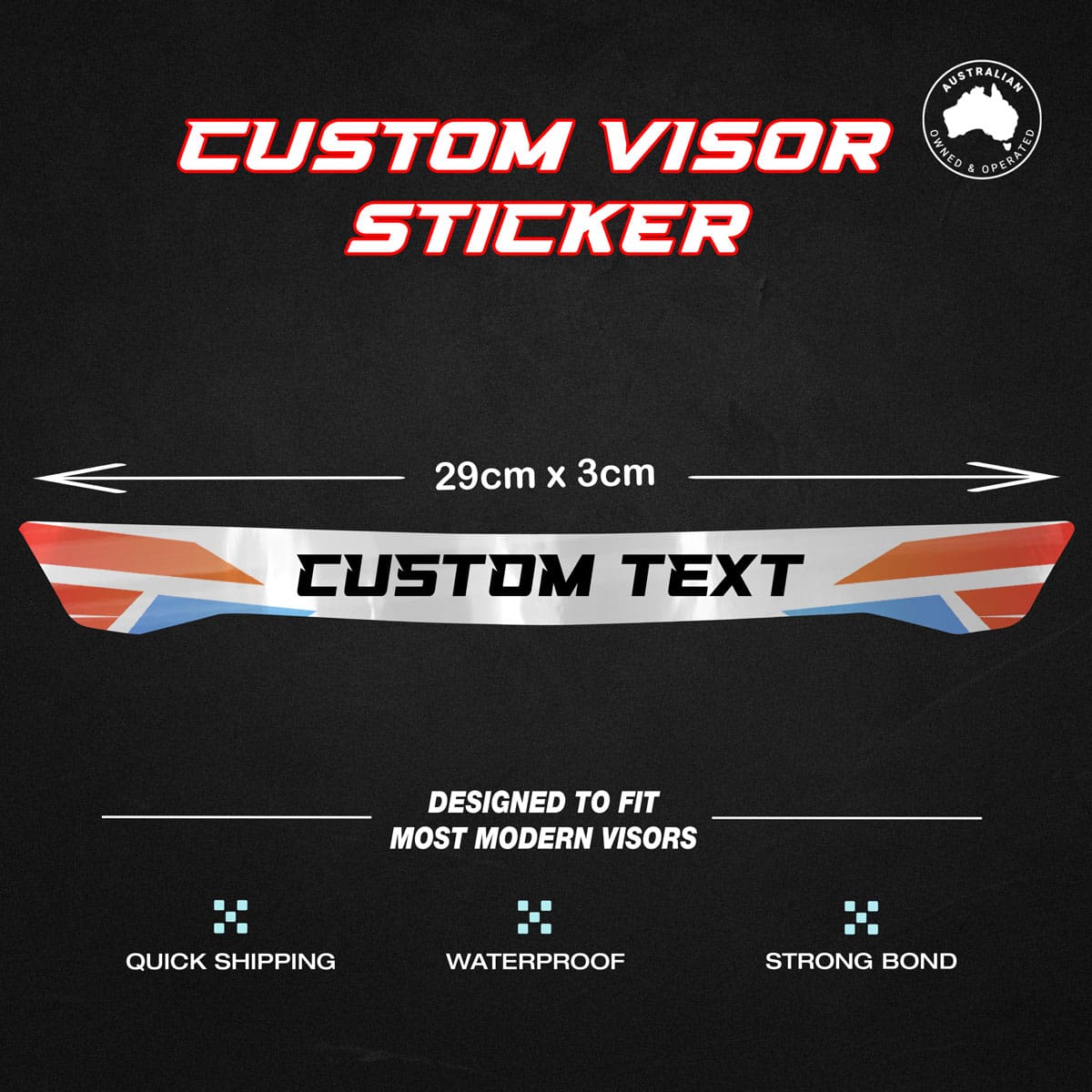 Custom Helmet Visor Sticker - Image 2