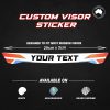 Custom visor sticker