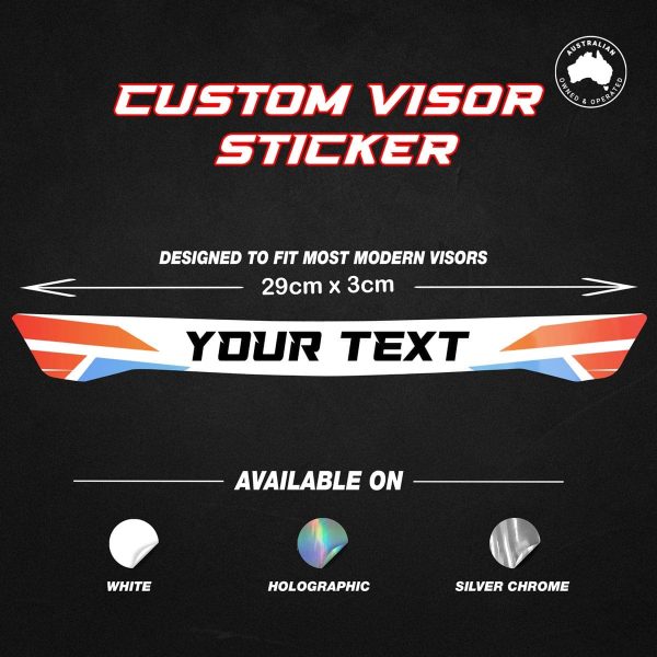 Custom visor sticker