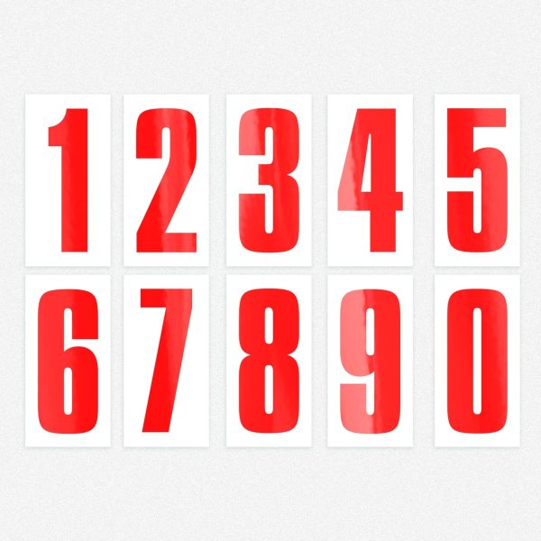 Go Kart Numbers 4 Pack White Background Cadet