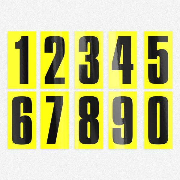 Go Kart Numbers 4 Pack Yellow Background Senior