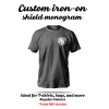 Custom Iron On Monogram Shield 2 letters