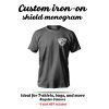 Custom Iron On Monogram Shield 3 letters